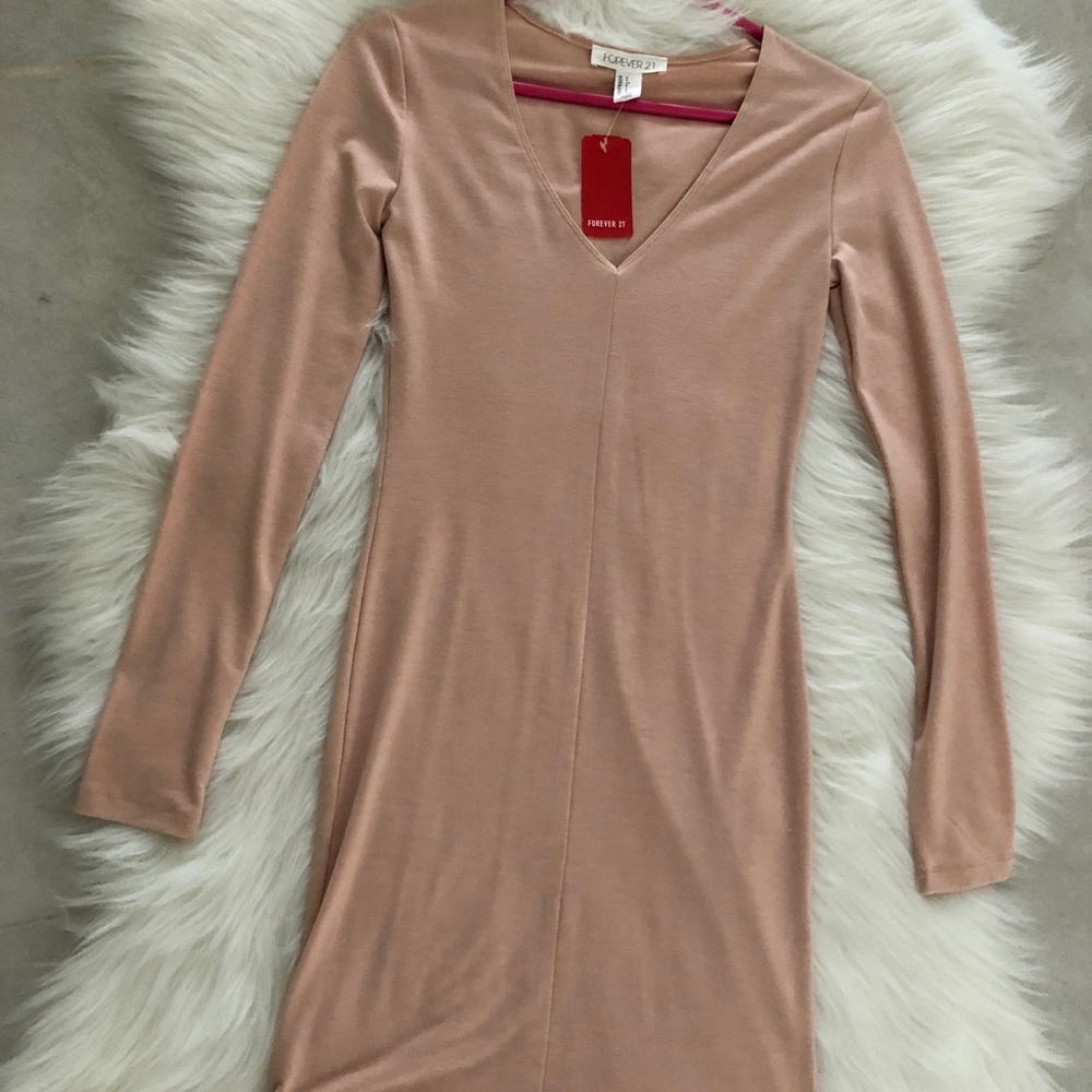 Long Sleeve Blush Dress, size small - Picture 2 of 3